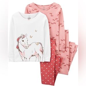 Horse Pattern 4 Piece Pajama Set from Carters